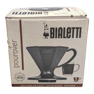 Bialetti Pourover Coffee Maker Cup - New in Box - Black - Model 06751
